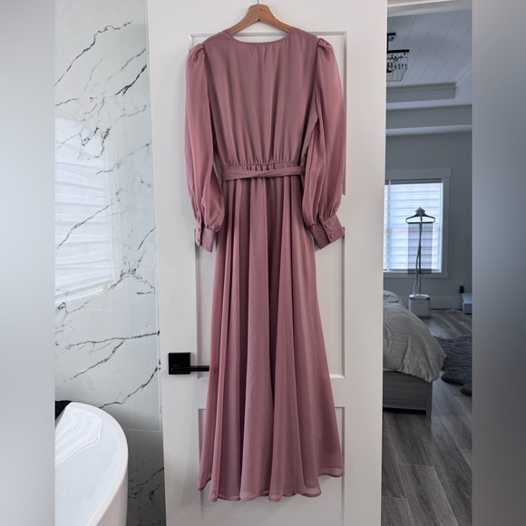 Ivy City Co Mauve Long Wrap Maxi Dress - Picture 6 of 8